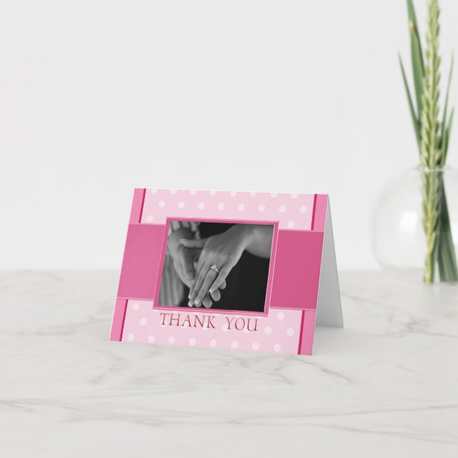 Cartões de agradecimentos de Fotografias Rosa (Frente)