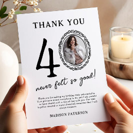 Cartões de agradecimentos de fotos aniversário de