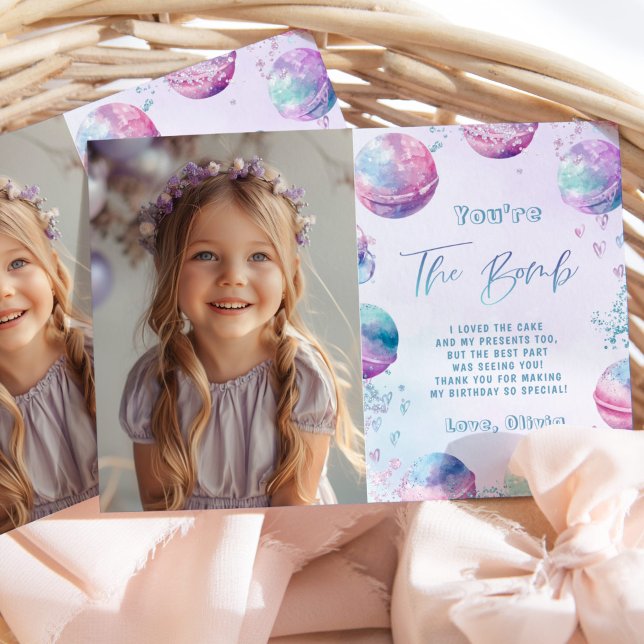 Cartões de agradecimentos de fotos da festa de ani (Criador carregado)