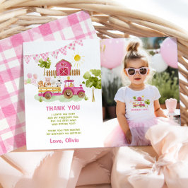 Cartões de agradecimentos de fotos de aniversário