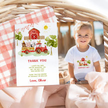 Cartões de agradecimentos de fotos de aniversário 