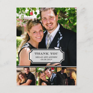 Cartões de agradecimentos de Fotos de Casamento co