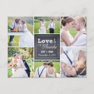 Cartões de agradecimentos de Fotos de Casamento d