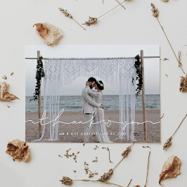 Cartões de agradecimentos de fotos de casamento de