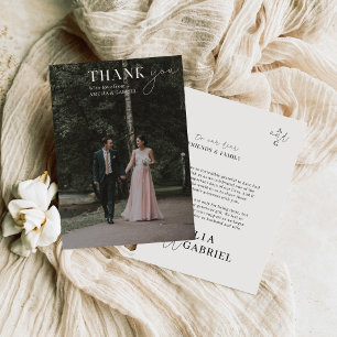 Cartões de agradecimentos de Fotos de Casamento de