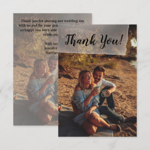 Cartões de agradecimentos de Fotos de Casamento e