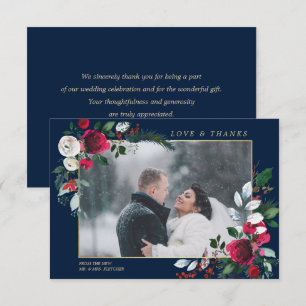 Cartões de agradecimentos De Fotos De Casamento F