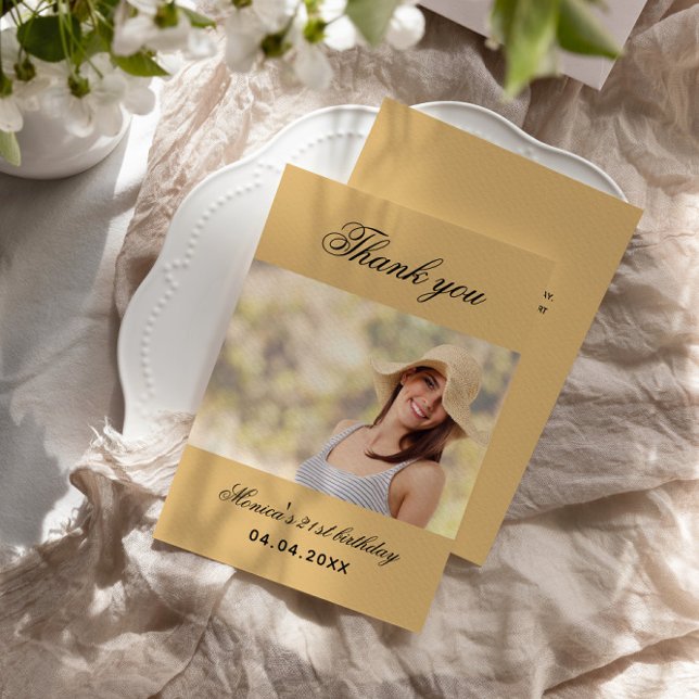 Cartões de agradecimentos de fotos de laranja maci (Criador carregado)