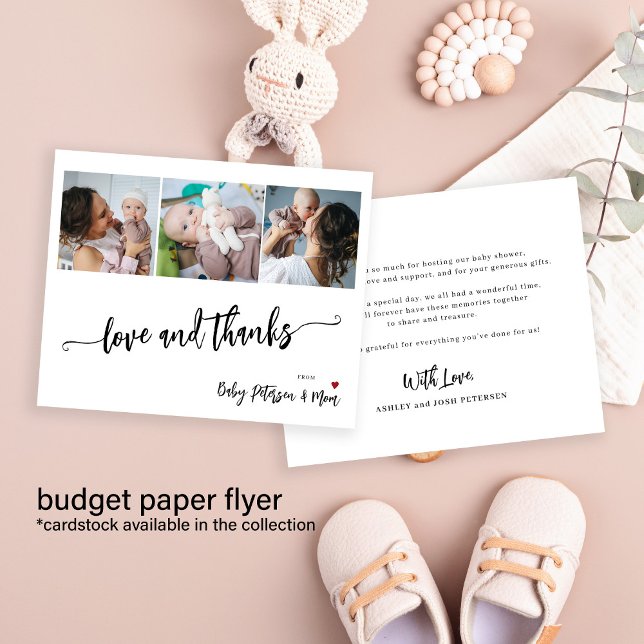 Cartões de agradecimentos de fotos do chá de frald (Criador carregado)