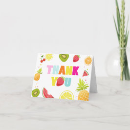 Cartões de agradecimentos de fruta Frutti tutti