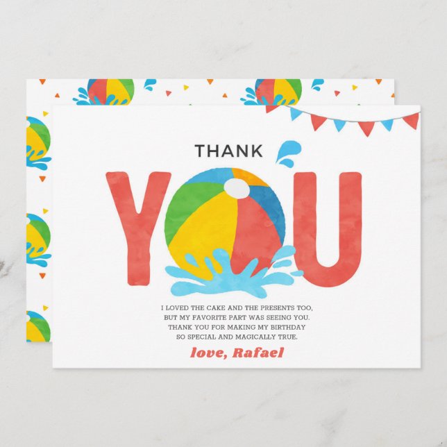 Cartões de agradecimentos de Garota de Aniversário (Frente/Verso)