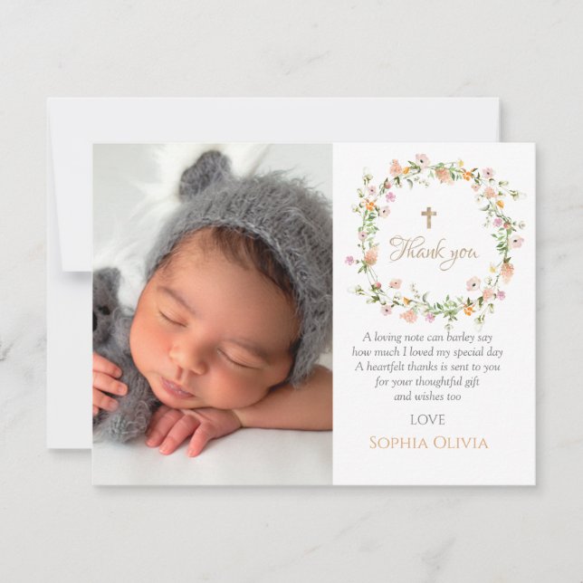  Cartões de agradecimentos de Garota Rosa de Batis (Frente)