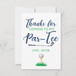 Cartões de agradecimentos de Golf de Aquarela Pers