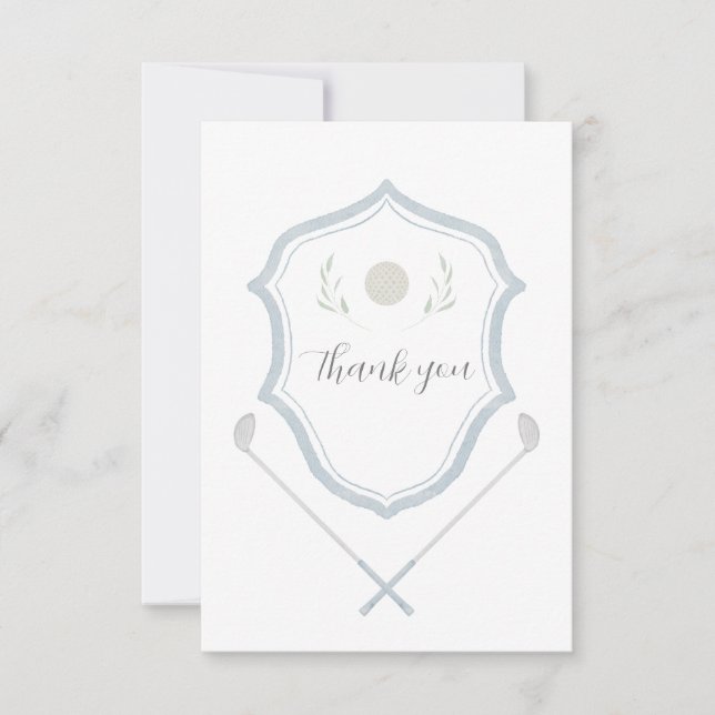 Cartões de agradecimentos de golfe (Frente)