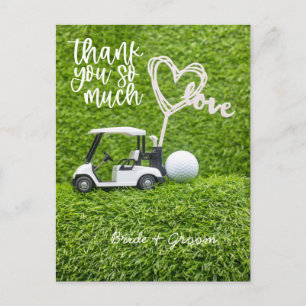 Cartões de agradecimentos de golfe para o casament