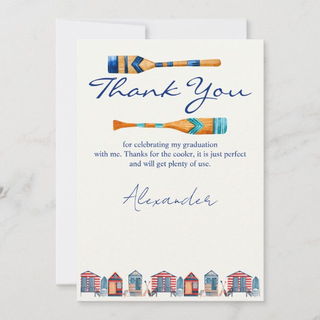 Cartões de agradecimentos de graduação (Frente)