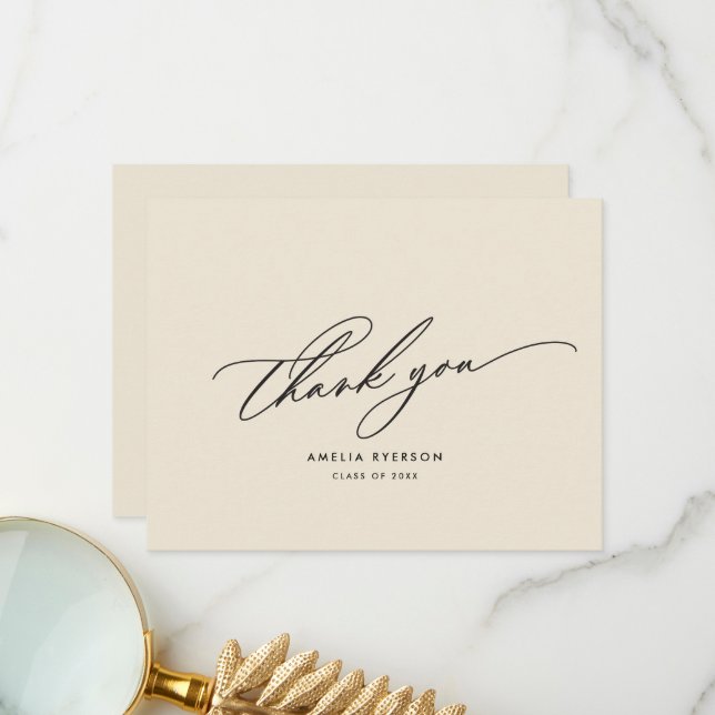 Cartões de agradecimentos de graduação (Frente/Verso In Situ)