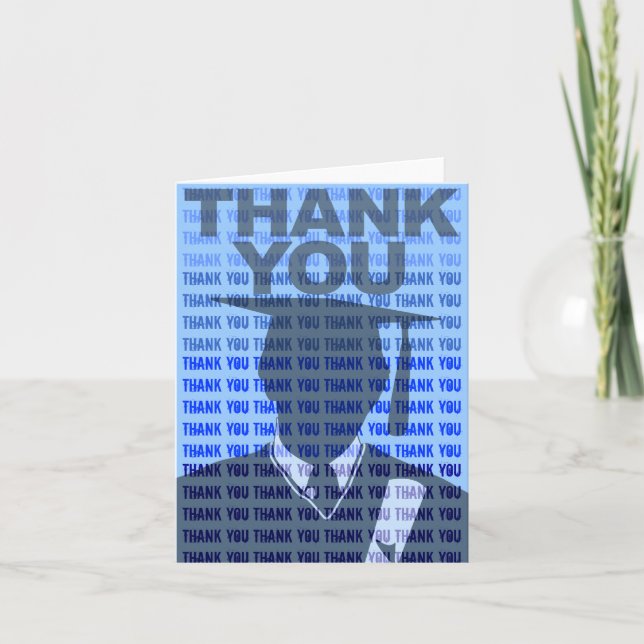 Cartões de agradecimentos de graduação Azulejo 2 (Frente)