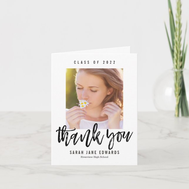 Cartões de agradecimentos De Graduação Com Bruce O (Frente)