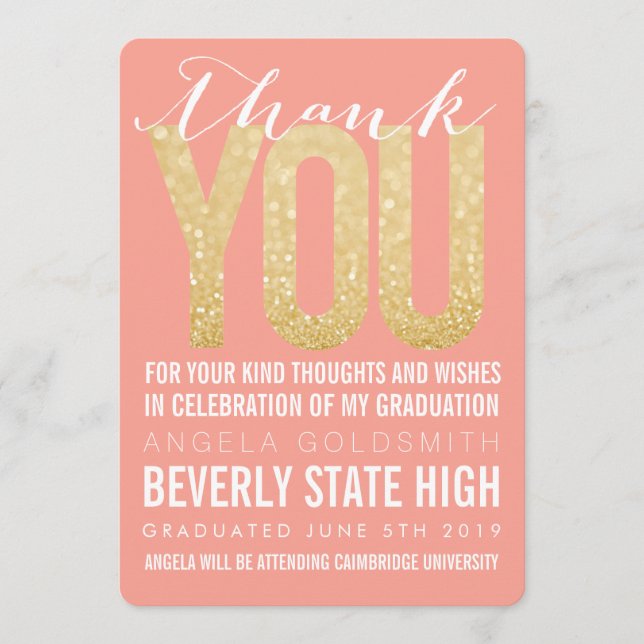 Cartões de agradecimentos de Graduação da Tipograf (Frente)