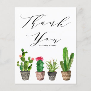 Cartões de agradecimentos De Graduação De Cactus P