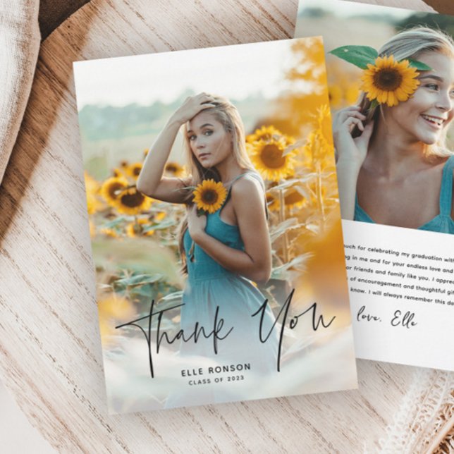 Cartões de agradecimentos de Graduação de Foto do  (Criador carregado)