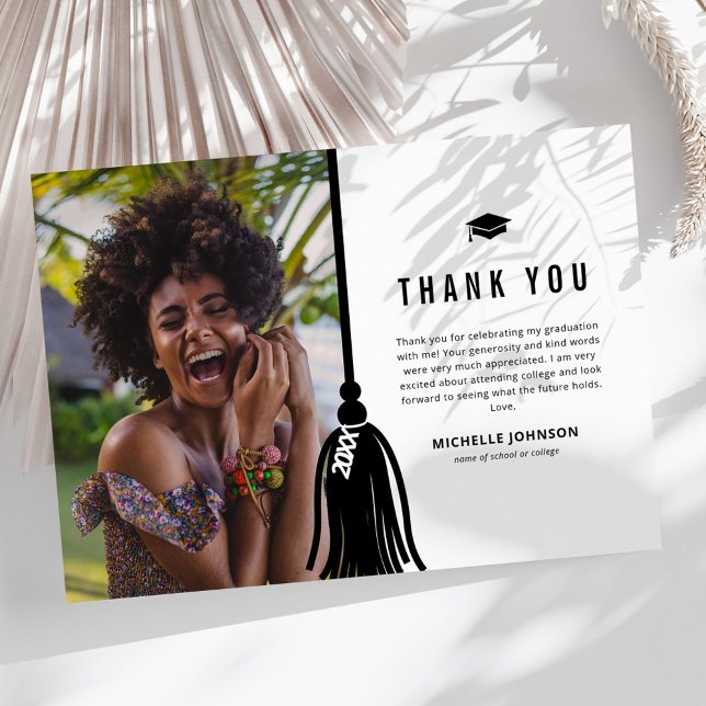 Cartões de agradecimentos de Graduação de Fotos (Criador carregado)