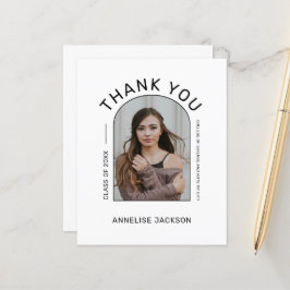 Cartões de agradecimentos de graduação de fotos si