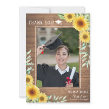 Cartões de agradecimentos de Graduação de madeiras