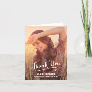 Cartões de agradecimentos de Graduação de Script A