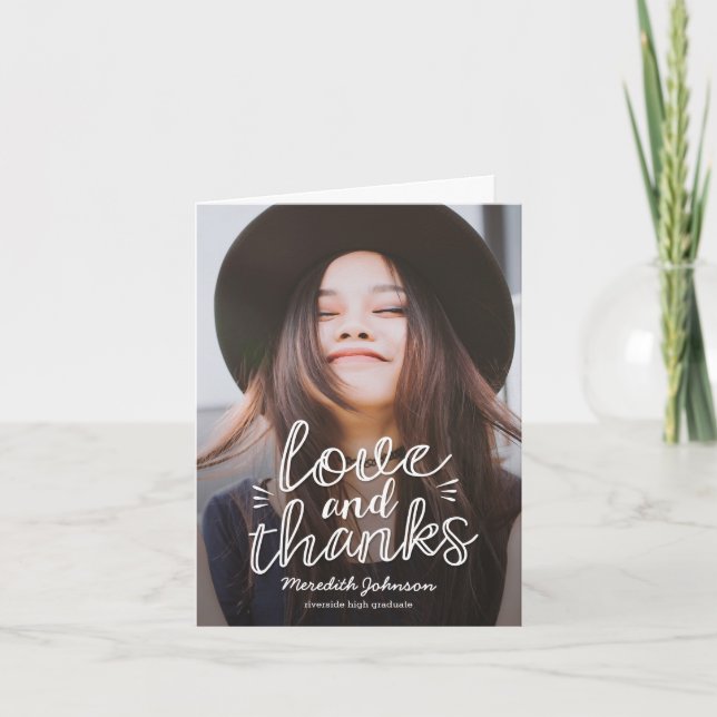Cartões de agradecimentos de Graduação de Script D (Frente)