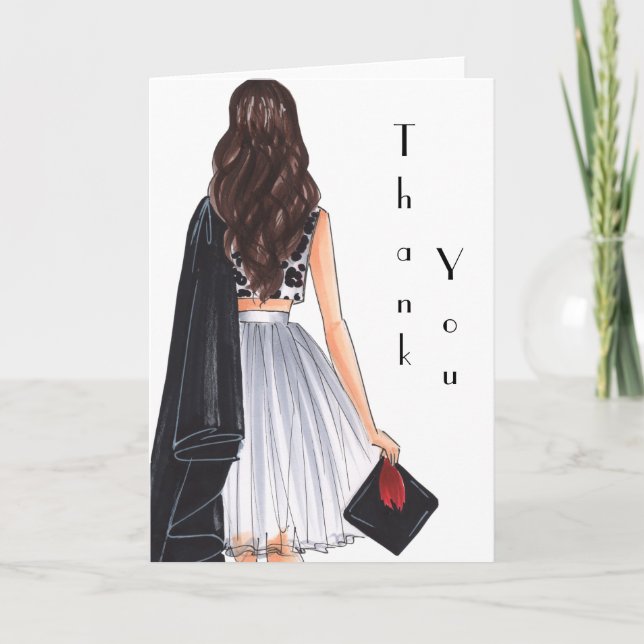 Cartões de agradecimentos de Graduação de Tema Asi (Frente)