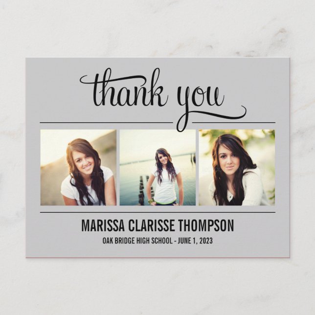 Cartões de agradecimentos de Graduação do Ano de G (Frente)