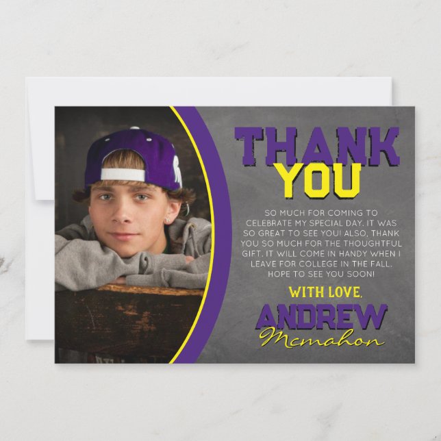 Cartões de agradecimentos de Graduação do Quadro A (Frente)