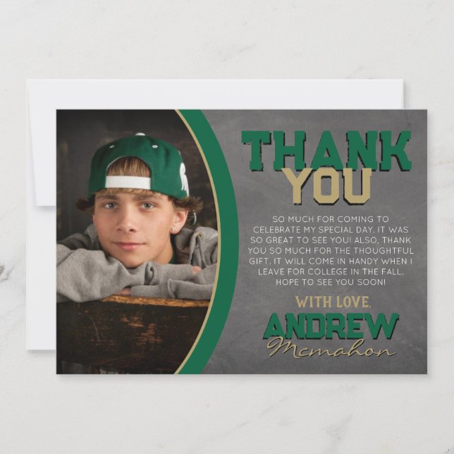 Cartões de agradecimentos de Graduação do Quadro d (Frente)