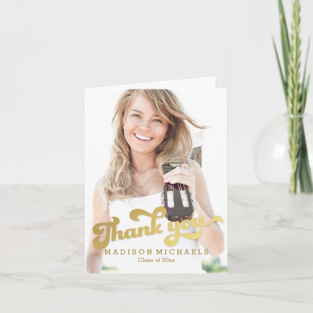 Cartões de agradecimentos de Graduação do Shimmer  (Frente)