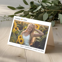 Cartões de agradecimentos de Graduação Dourada Mod