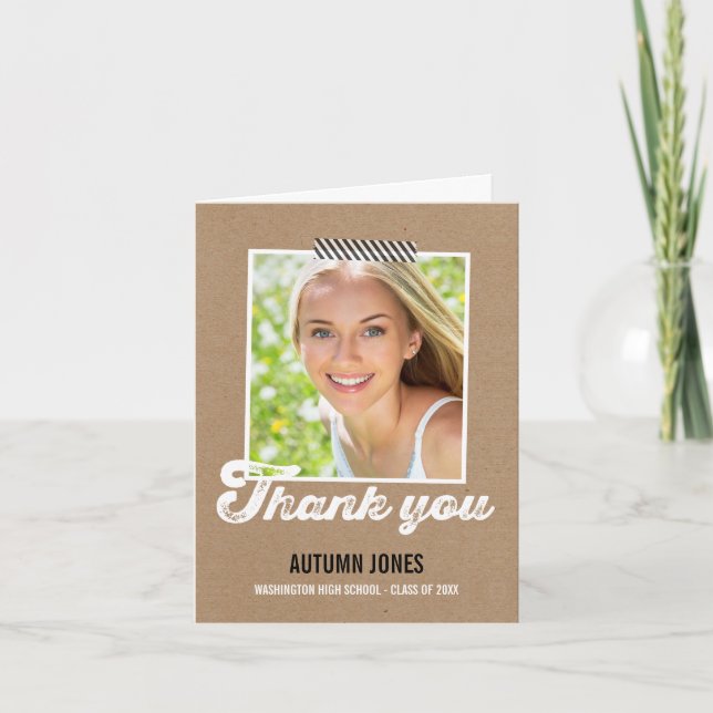 Cartões de agradecimentos de Graduação em Fita (Frente)