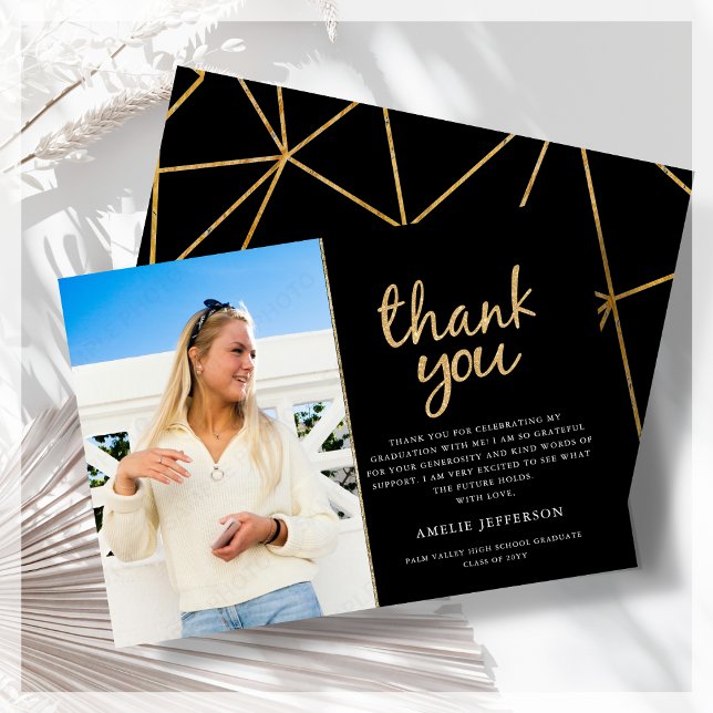 Cartões de agradecimentos de Graduação Geométrica  (Criador carregado)