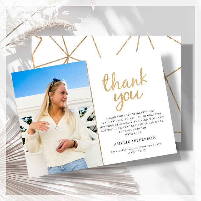 Cartões de agradecimentos de Graduação Geométrica  (Criador carregado)