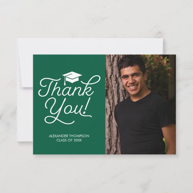 Cartões de agradecimentos de Graduação - Simples,  (Frente)
