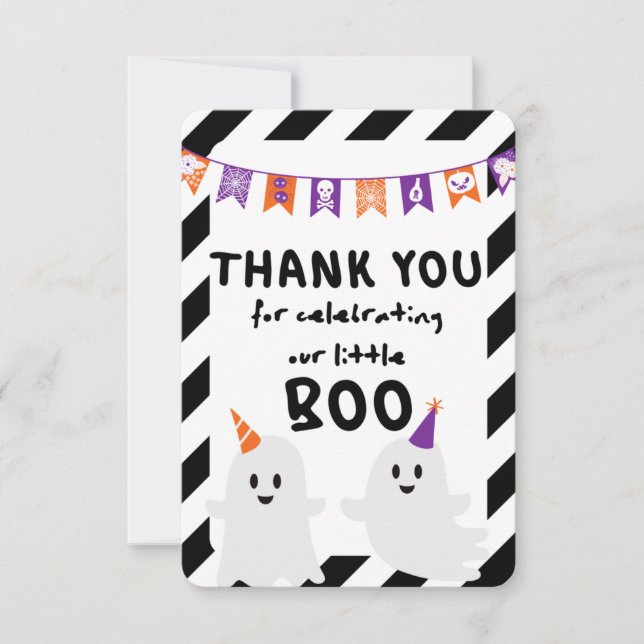 Cartões de agradecimentos de Halloween Boo (Frente)