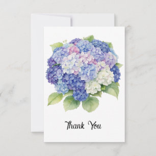 cartões de agradecimentos de hydrangea