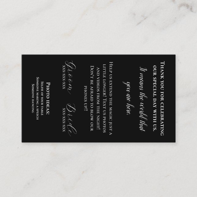 Cartões de agradecimentos de Inserção de Napkin de (Frente)