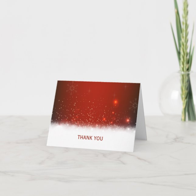 Cartões de agradecimentos de inverno dobrado para  (Frente)