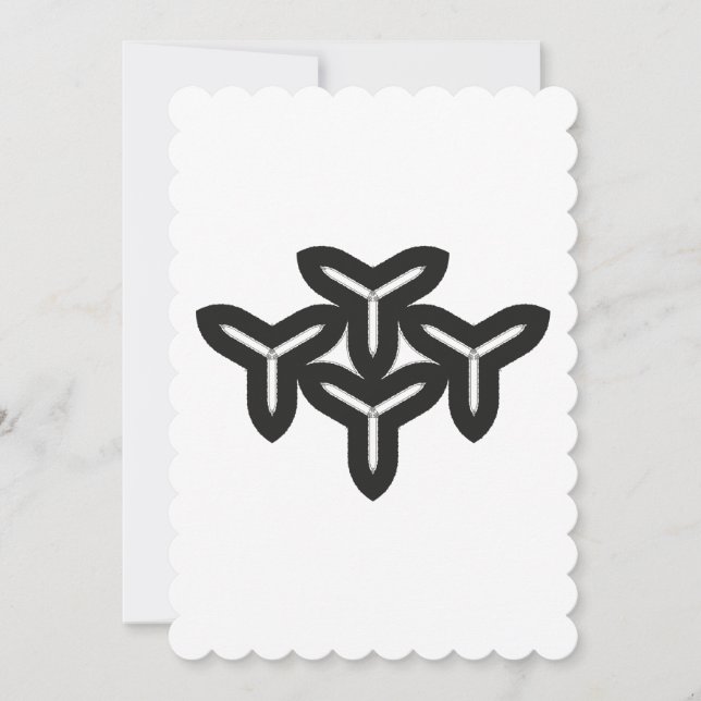 Cartões de agradecimentos de lâminas gótico (Frente)