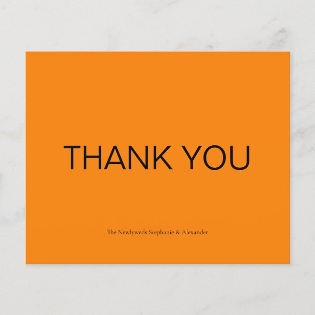 Cartões de agradecimentos de Laranja de outono Sim (Frente)