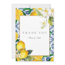 Cartões de agradecimentos de Limão da Costa do Med