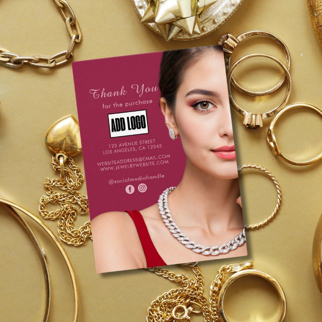 Cartões de agradecimentos de logotipo comercial de (Criador carregado)