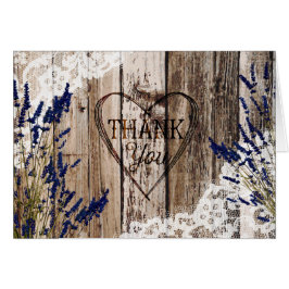 Cartões de agradecimentos de madeira rústicos do